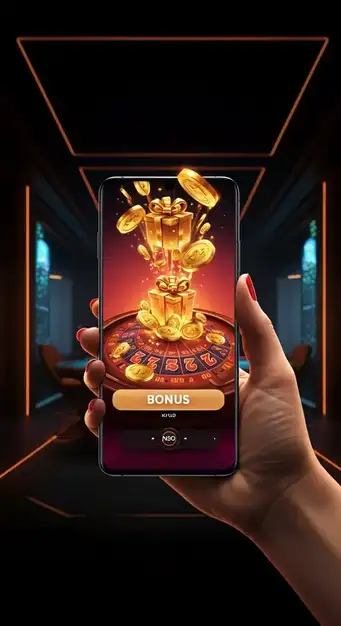 Roospin Casino welcome bonus graphic illustrating the unique 73% match offer with a prominent 5x wagering requirement callout.
